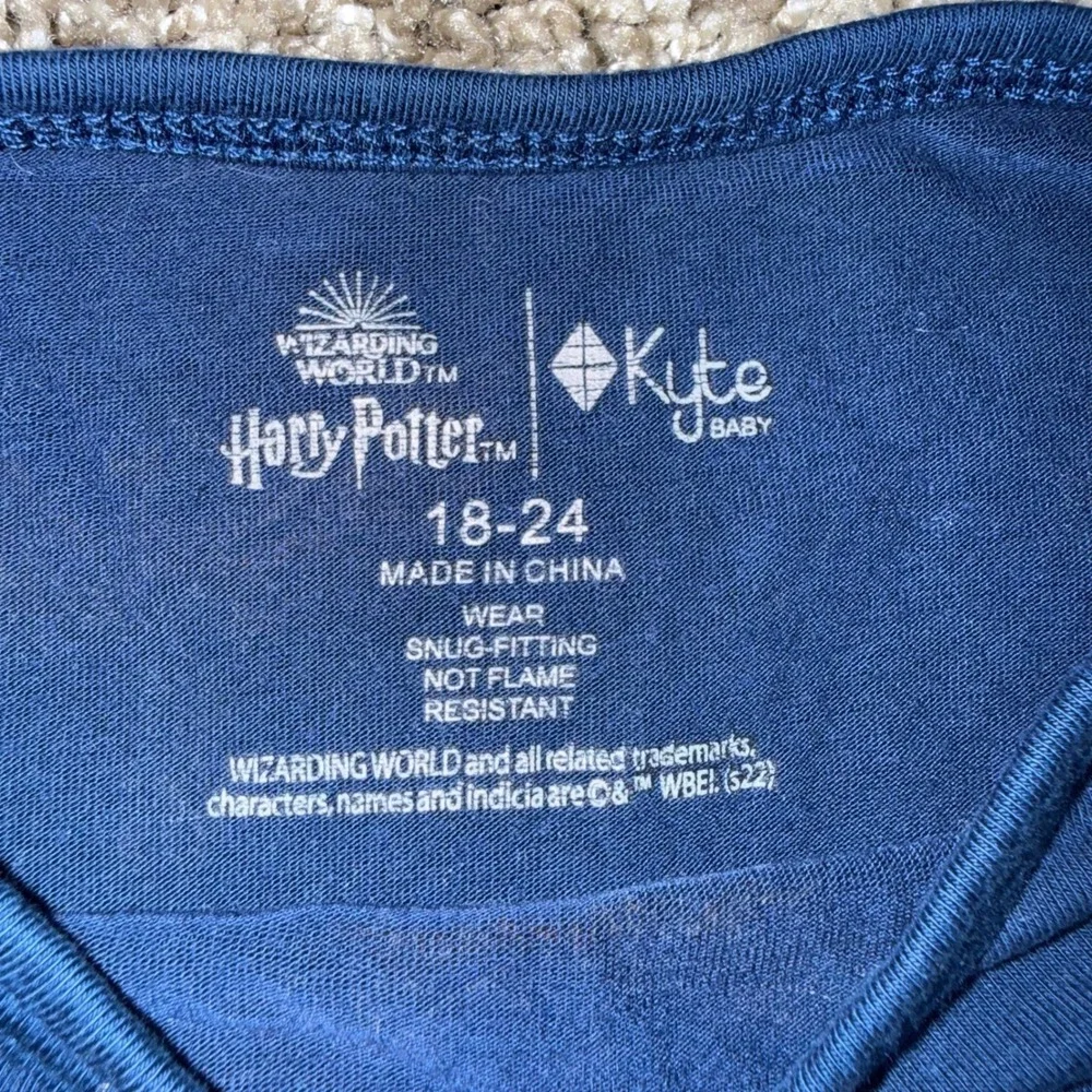 Kyte Baby Harry Potter Pajama Set Kids 18-24M Blue Excellent Phoenix Owl Bamboo